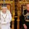 Queen Elizabeth II with the Duke of Edinburgh in the House of Lords